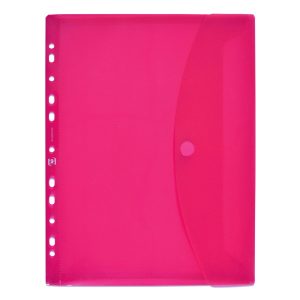 OXFORD Pochette perforée à soufflet A4 Rose