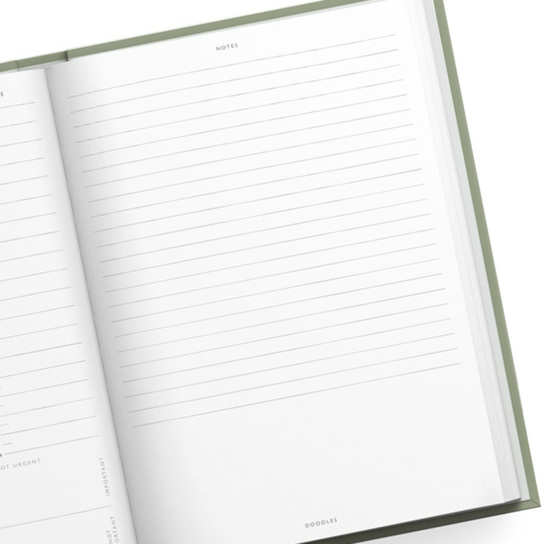 OHH DEER DAILY PLANNER Agenda journalier non daté A5 vert sauge – Image 8