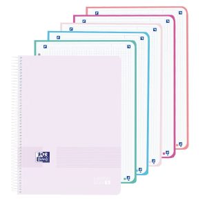 OXFORD LIVE & GO EUROPEAN BOOK5 Cahier A4+ à spirale 240 pages petits carreaux 5x5mm Glycine