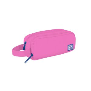 OXFORD B-SMART Trousse scolaire 3 compartiments Rose fushia