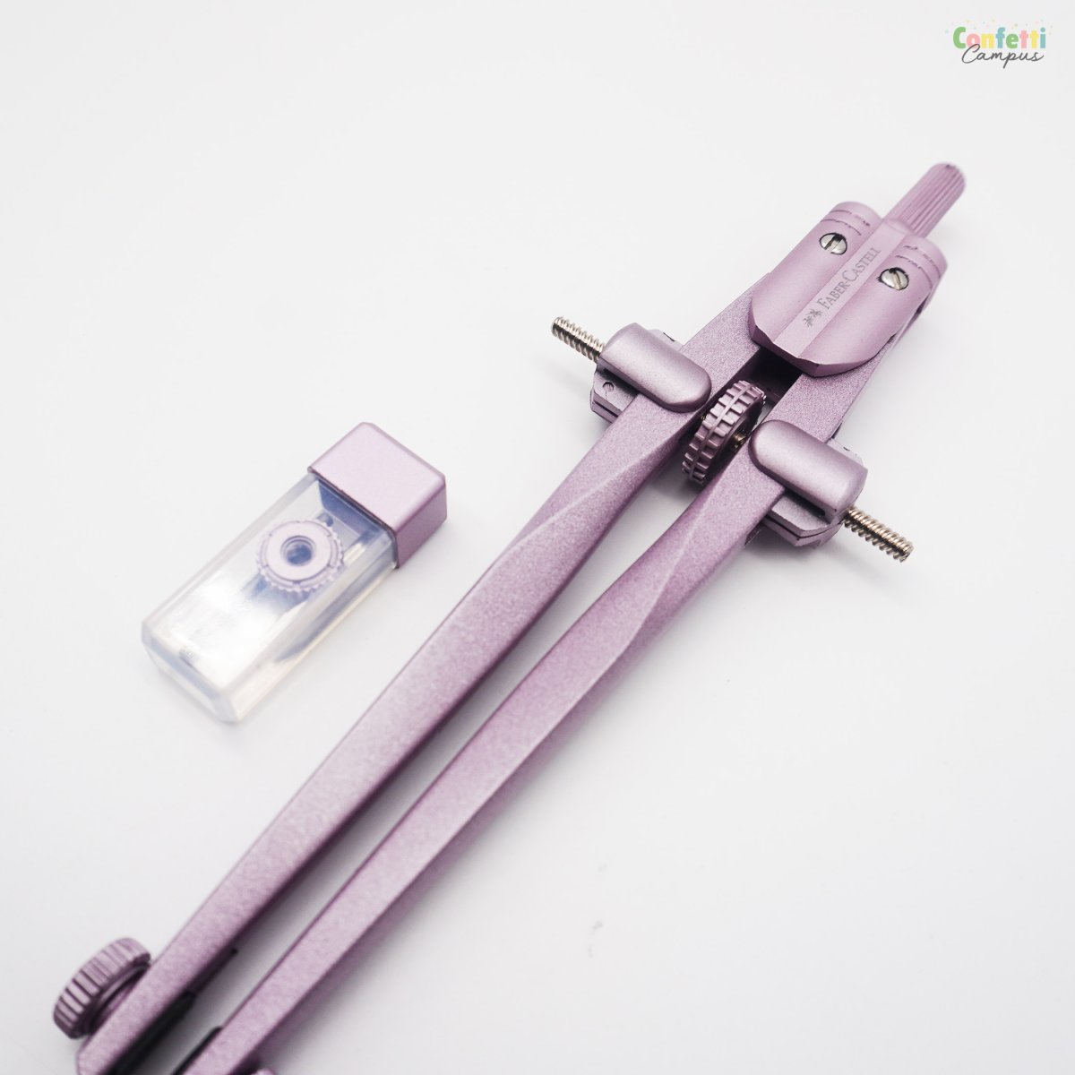 FABER CASTELL Stream Compas scolaire à réglage rapide Ø34cm Rose brillant – Image 3