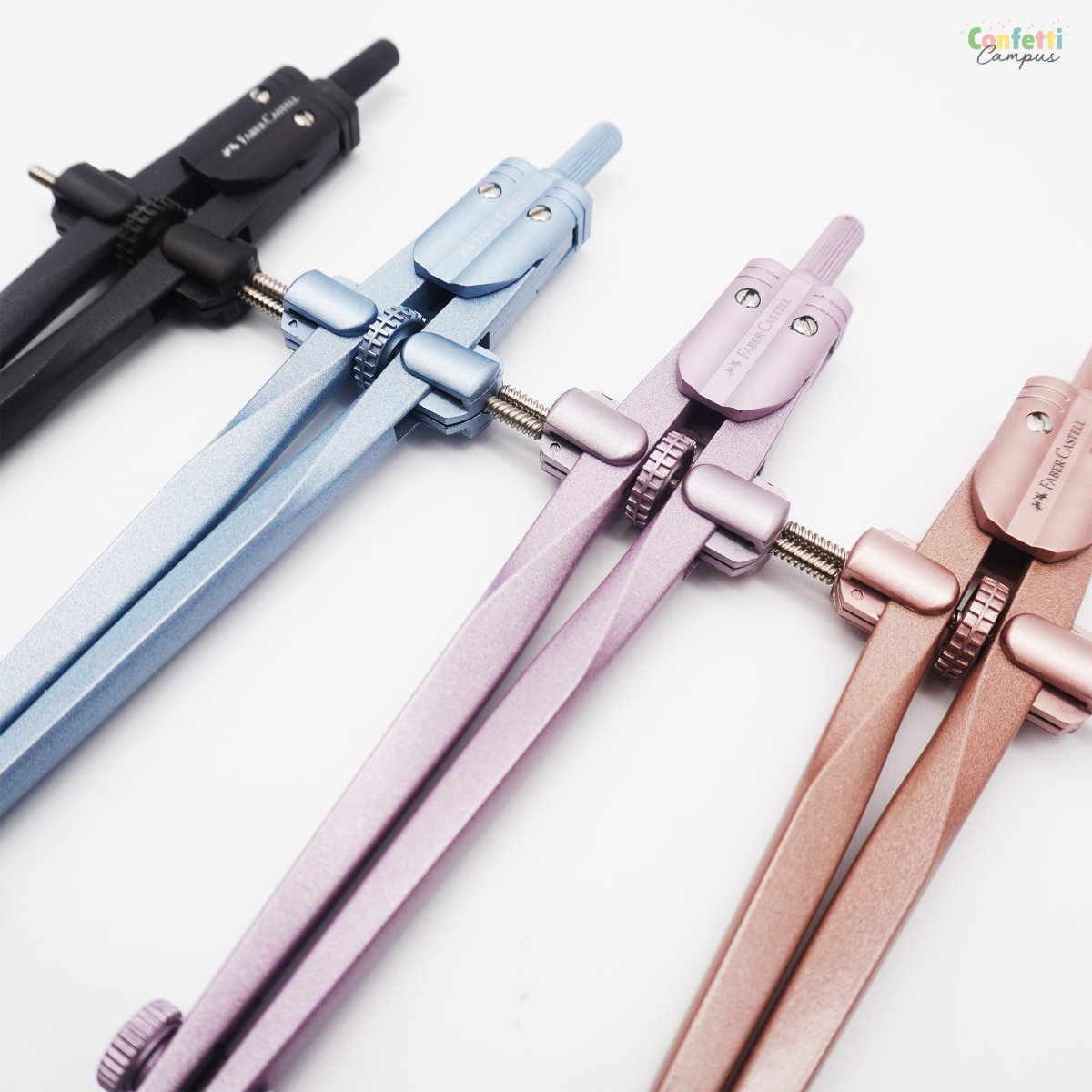 FABER CASTELL Stream Compas scolaire à réglage rapide Ø34cm Rose brillant – Image 9