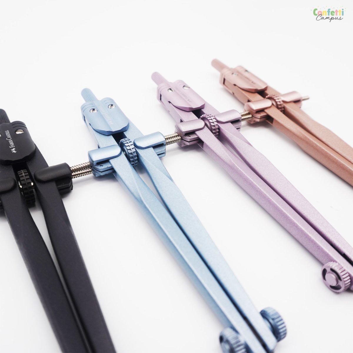 FABER CASTELL Stream Compas scolaire à réglage rapide Ø34cm Rose brillant – Image 8