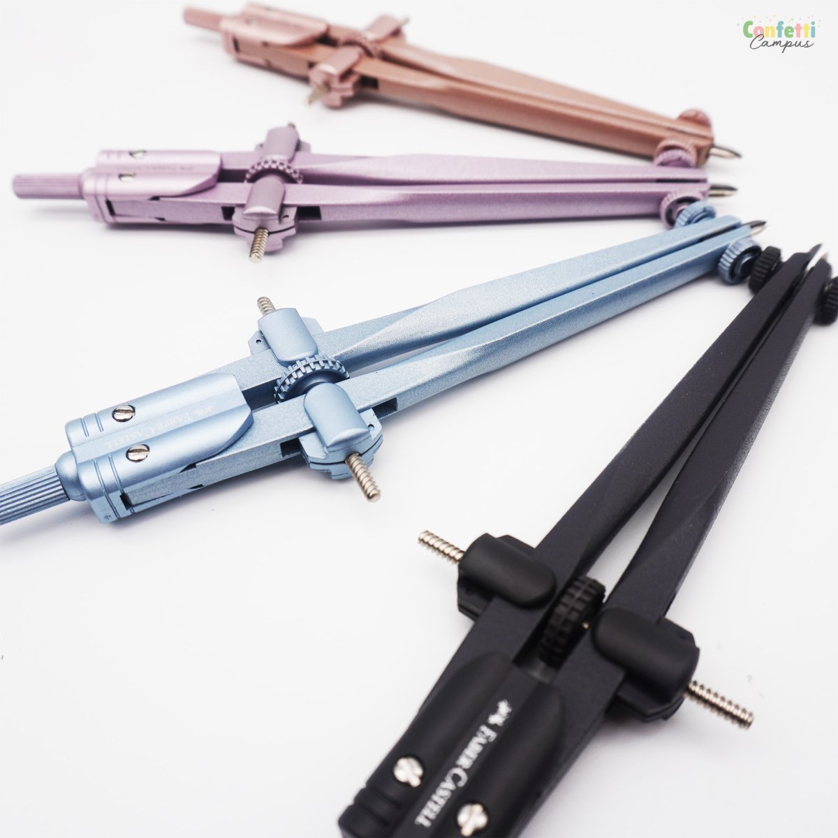 FABER CASTELL Stream Compas scolaire à réglage rapide Ø34cm Rose brillant – Image 6