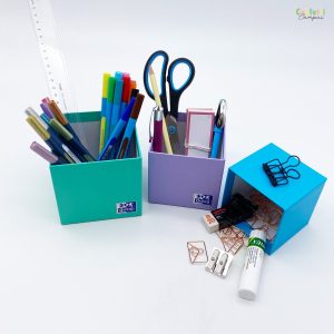 OXFORD Lot de 3 pots à crayons en carton