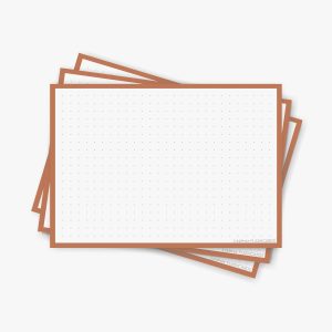 50 Flashcards Leitner A6 à points cadre orange tangerine