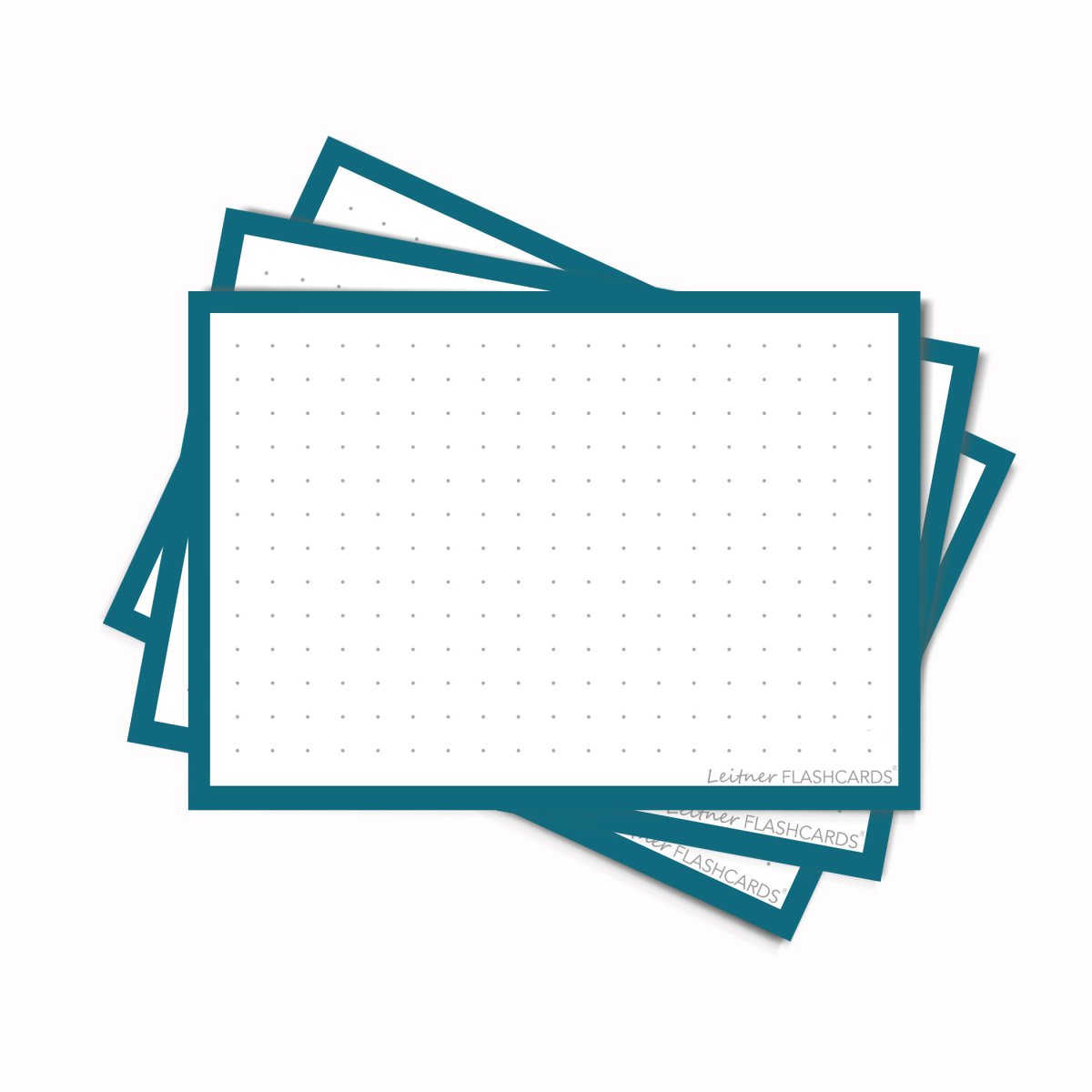 50 Flashcards Leitner A7 à points cadre Bleu Capri – Image 2