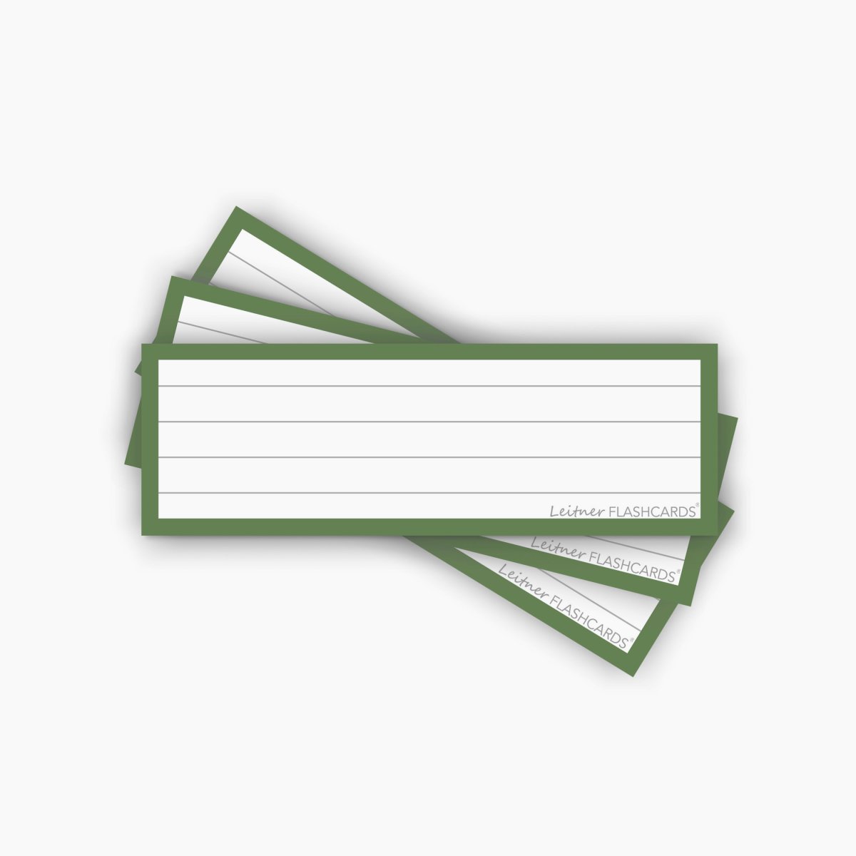 50 Flashcards Leitner Vocabulaire lignées cadre vert avocat – Image 2