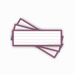50 Flashcards Leitner Vocabulaire lignées cadre mauve