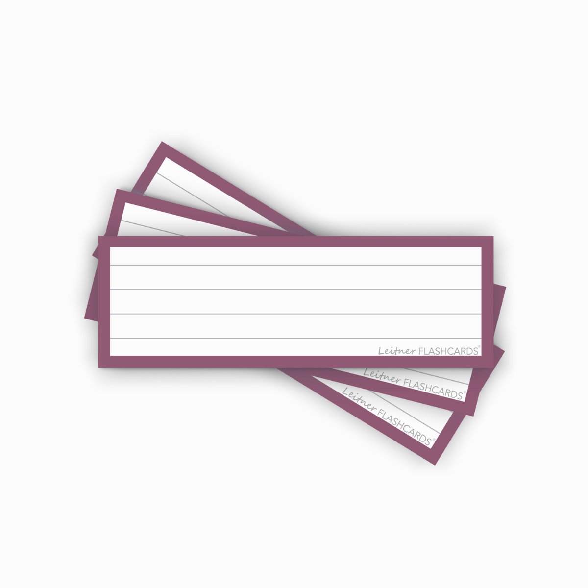 50 Flashcards Leitner Vocabulaire lignées cadre mauve