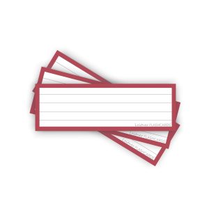 50 Flashcards Leitner Vocabulaire lignées cadre rouge bistrot