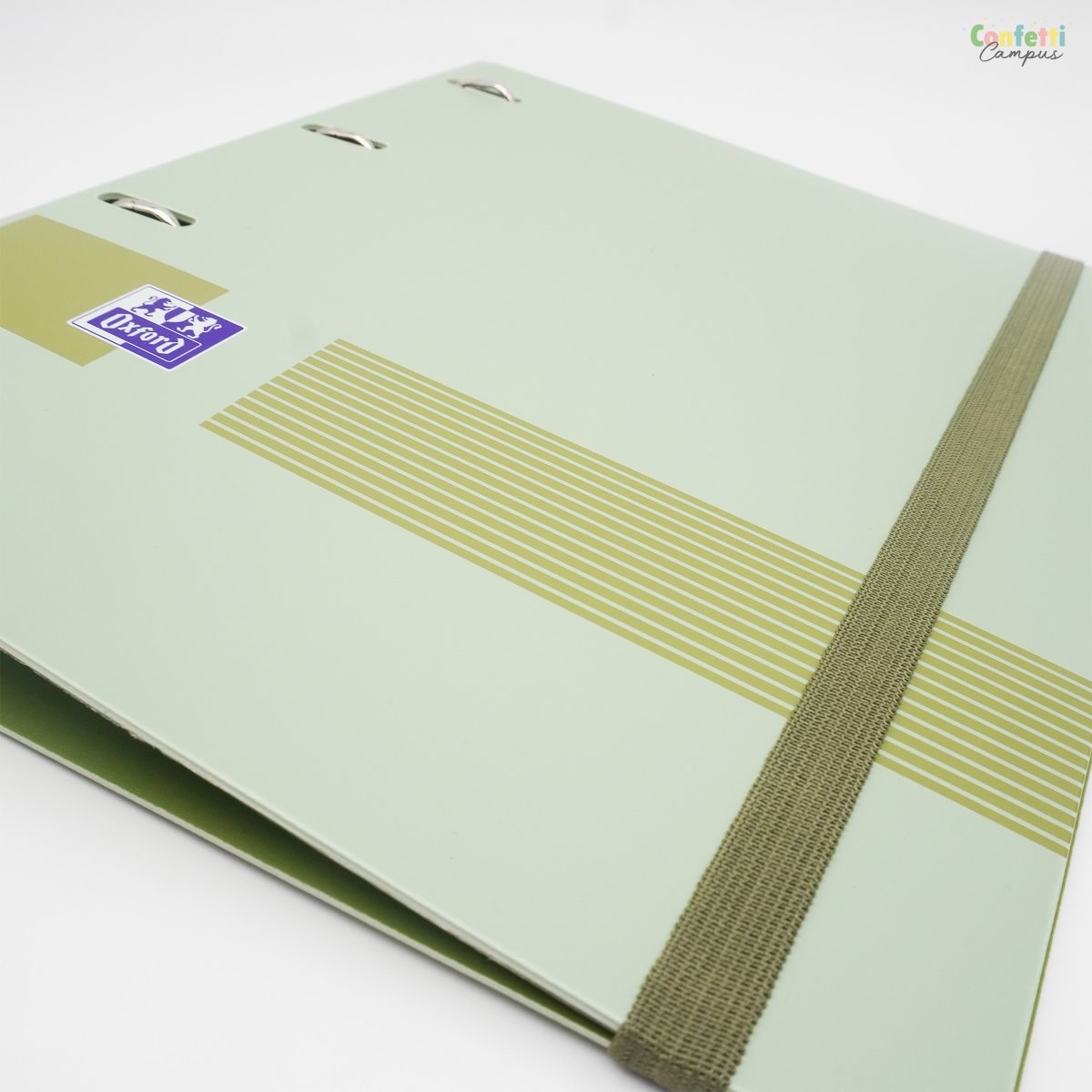 OXFORD BOREAL Classeur à anneaux A4+ 40mm Vert olive – Image 4