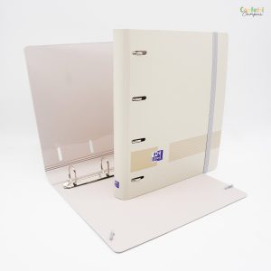 OXFORD BOREAL Classeur à anneaux A4+ 40mm Beige