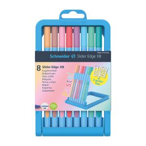 SCHNEIDER Stylos-bille Slider Edge XB Etui chevalet 8 couleurs pastel