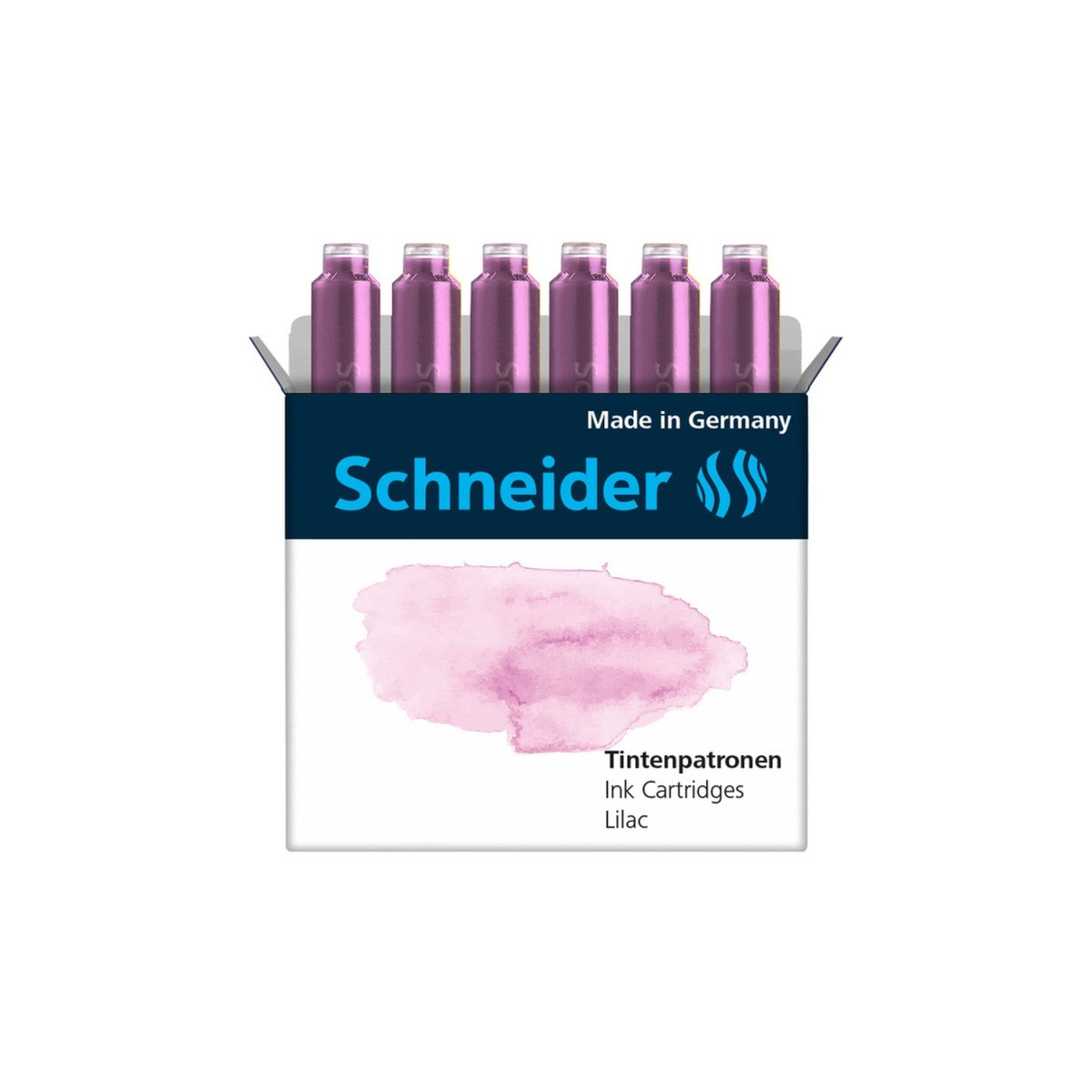 SCHNEIDER Boîte de 6 cartouches d’encre pour stylo-plume Lilas
