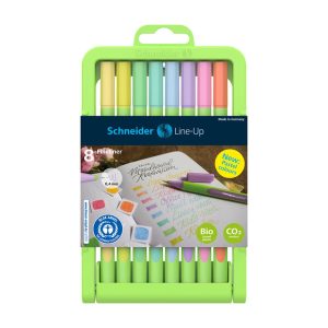 SCHNEIDER Stylos-feutres Line-Up Etui chevalet 8 couleurs pastel