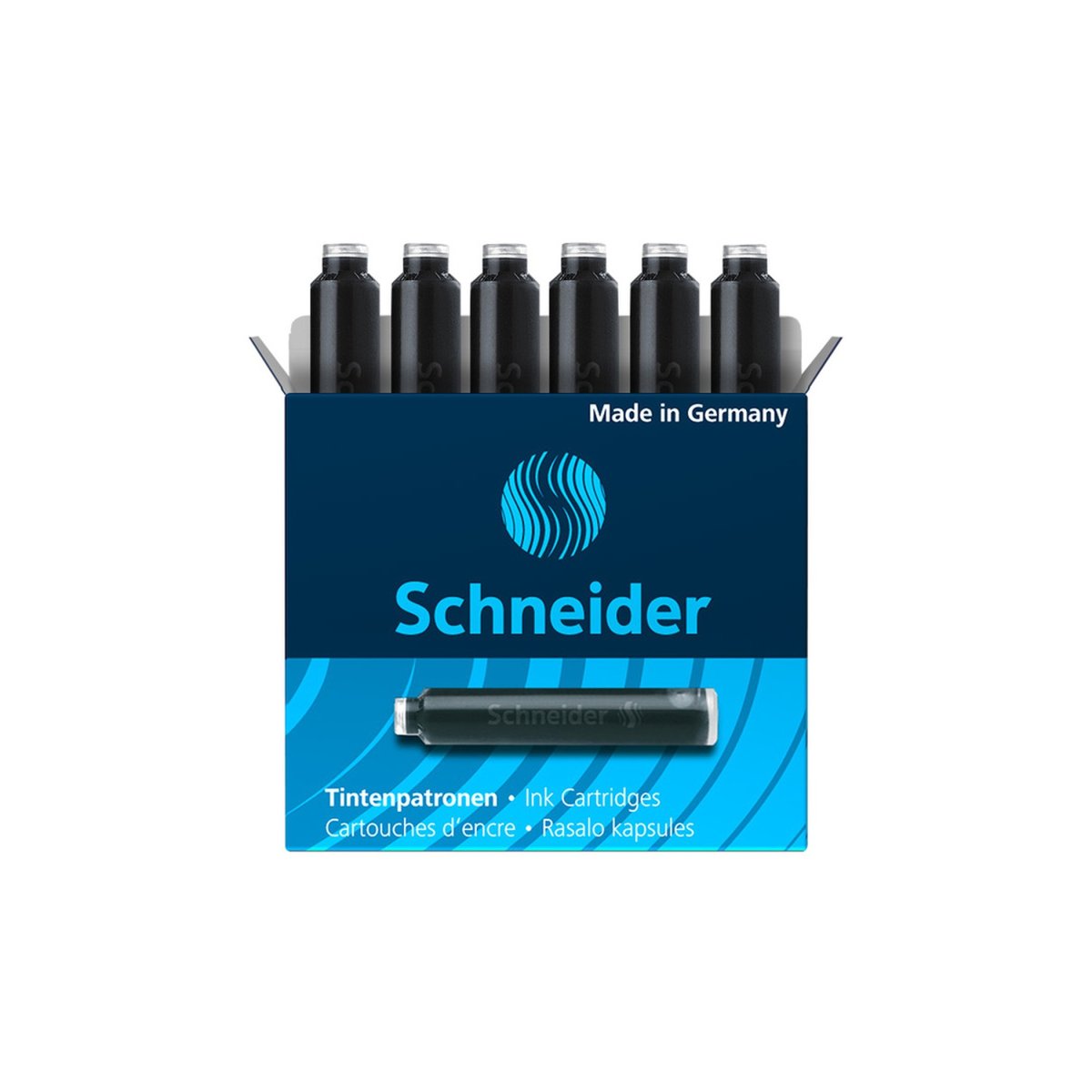 SCHNEIDER Boîte de 6 cartouches d’encre pour stylo-plume Noir