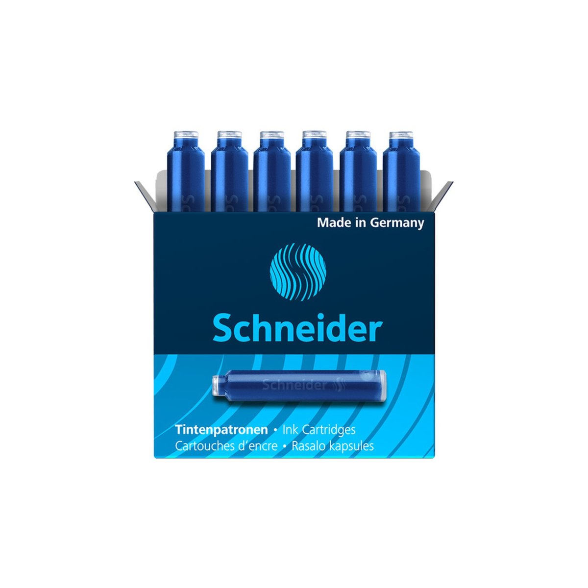 SCHNEIDER Boîte de 6 cartouches d’encre pour stylo-plume Bleu Royal – Image 2