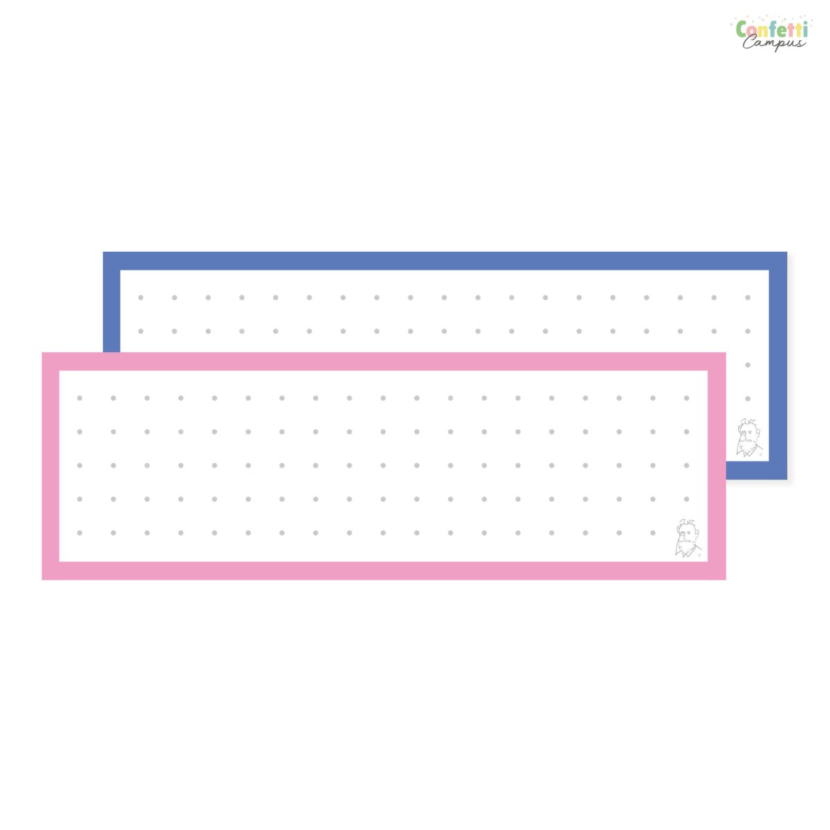 50 Flashcards Leitner Vocabulaire à points bicolores Rose vs Bleu – Image 2