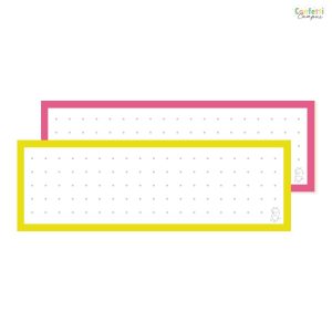 50 Flashcards Leitner Vocabulaire à points bicolores Jaune vs Rose