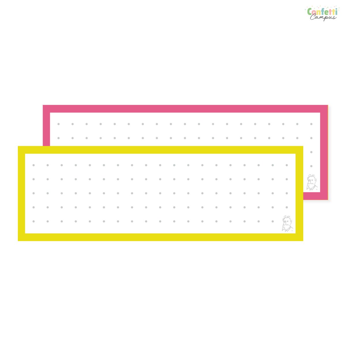 50 Flashcards Leitner Vocabulaire à points bicolores Jaune vs Rose – Image 2