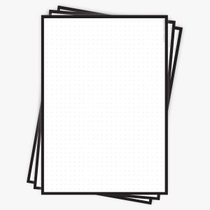 Flashcards Leitner 50 Fiches bristol A5 à points cadre noir