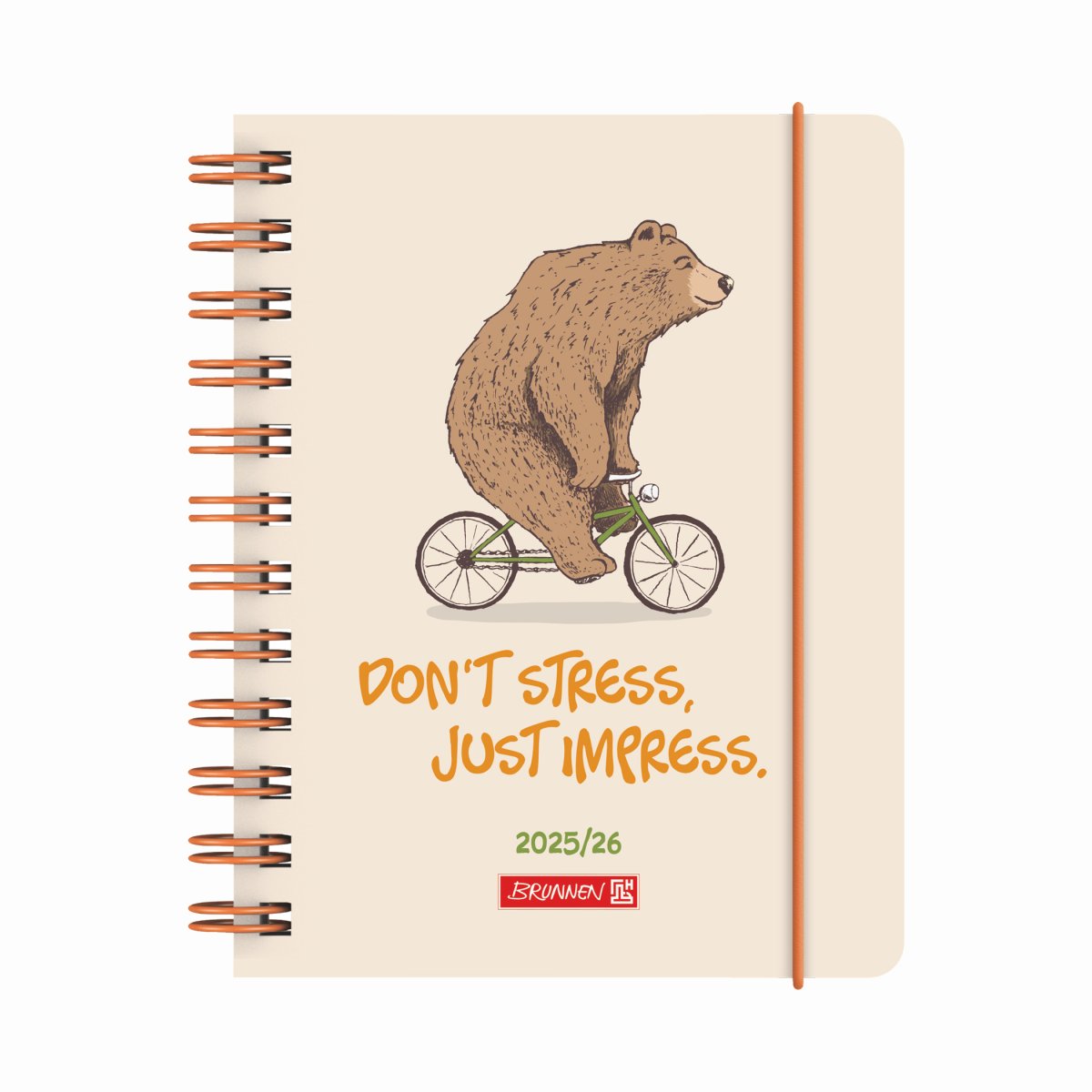 BRUNNEN Agenda scolaire journalier A6 2025-2026 Don’t stress Beige â Image 2