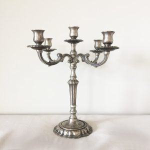 Bougeoir à 5 branches argent
