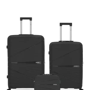 Lot de 3 Valises Rigides Grand Format, Taille Moyenne et Grand Vanity VELA