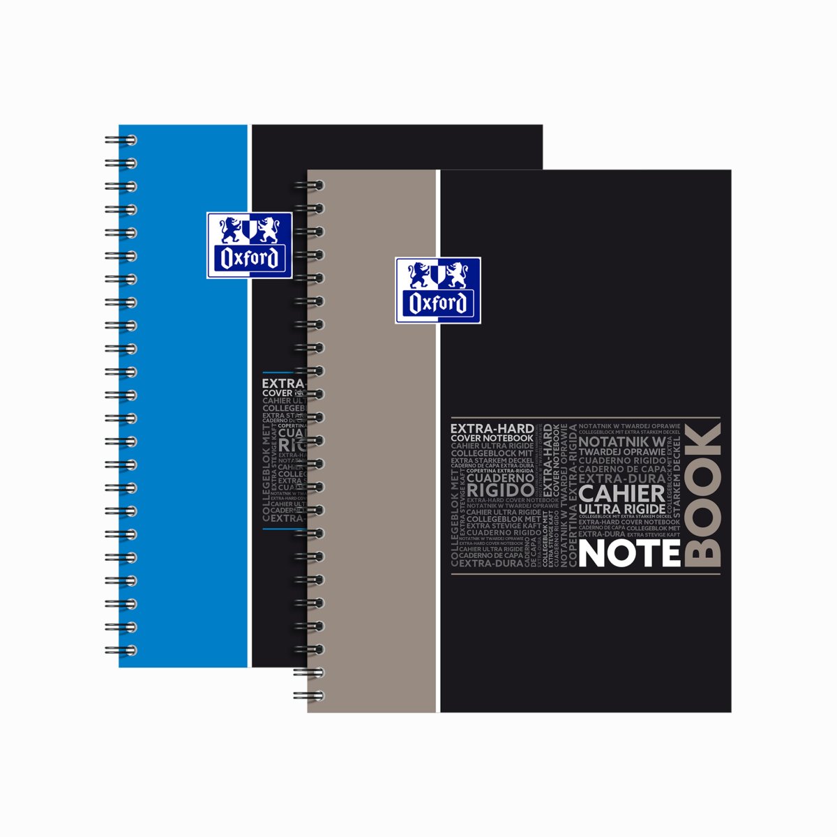 OXFORD Cahier A4+ à spirale 160 pages lignées méthode Cornell Gris – Image 5