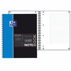 OXFORD Cahier A4+ à spirale 160 pages lignées méthode Cornell Bleu