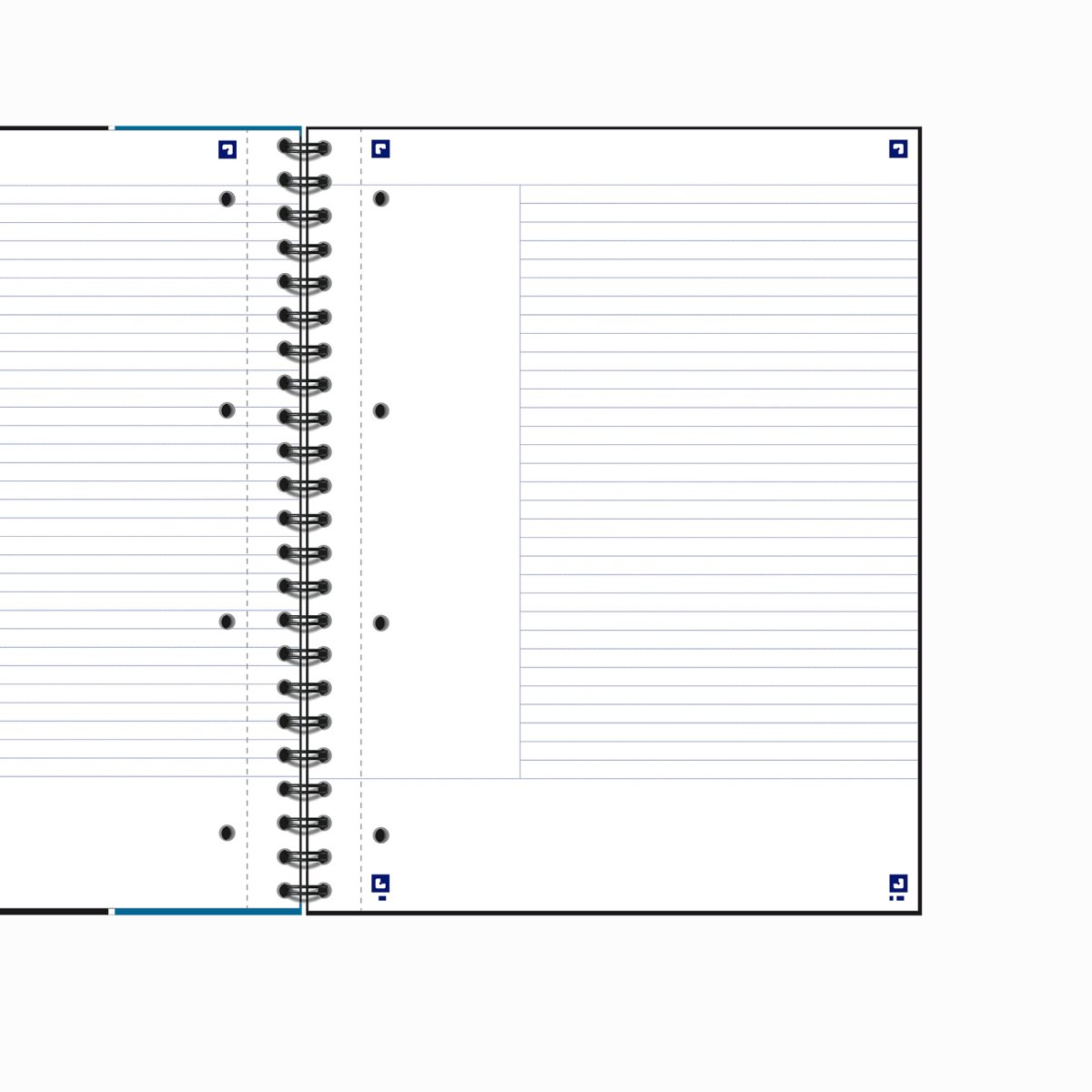 OXFORD Cahier A4+ à spirale 160 pages lignées méthode Cornell Gris – Image 4