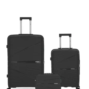 Lot de 3 Valises Rigides Grand Format, Cabine et Grand Vanity VELA