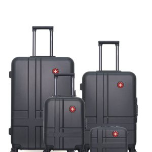 Lot de 4 Valises Rigides Grand Format, Taille Moyenne, Cabine XXS et Vanity USTER