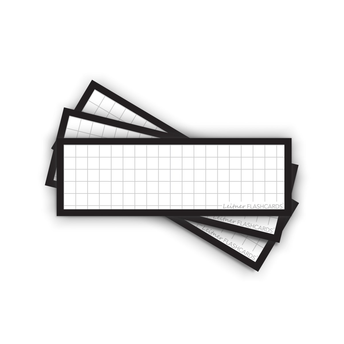 50 Flashcards Leitner Vocabulaire à petits carreaux cadre noir – Image 2