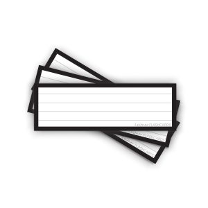 50 Flashcards Leitner Vocabulaire lignées cadre noir