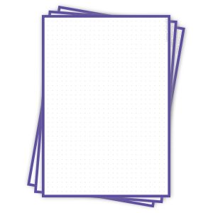 Flashcards Leitner 50 Fiches bristol A5 à points cadre ultraviolet