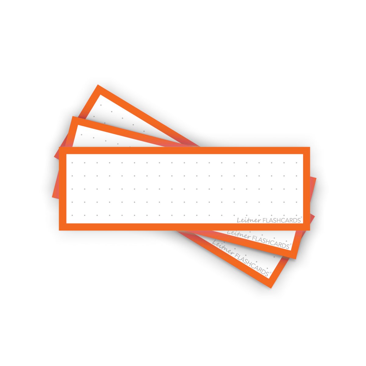 50 Flashcards Leitner Vocabulaire à points cadre orange mandarine