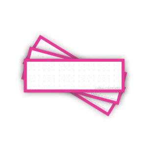 50 Flashcards Leitner Vocabulaire à points cadre rose shocking