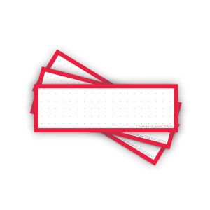 50 Flashcards Leitner Vocabulaire à points cadre rouge garance