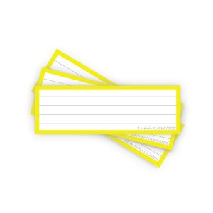 50 Flashcards Leitner Vocabulaire lignées cadre jaune banane