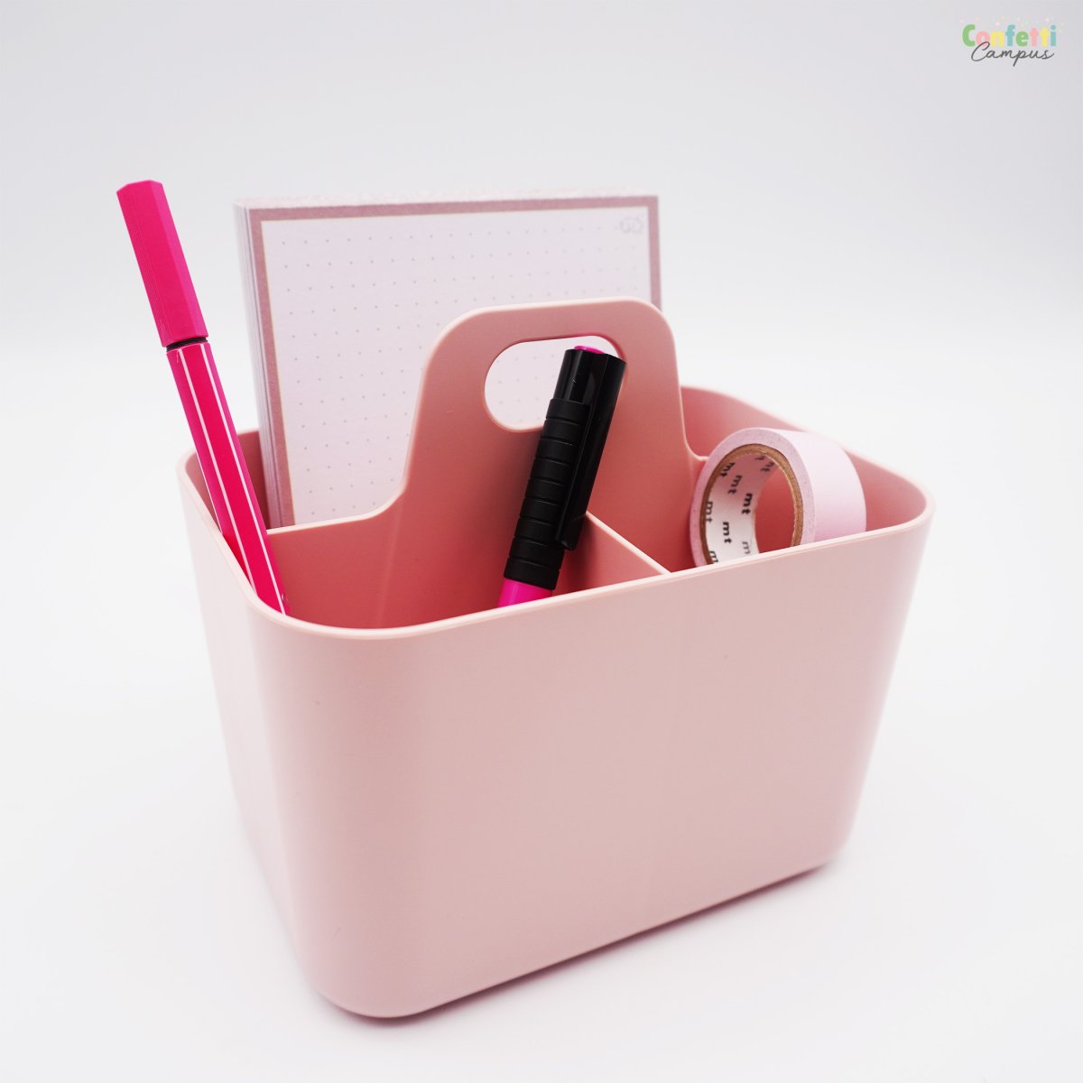 FORMA Organiseur de bureau porte-stylos 3 compartiments 15x11x13,5cm blanc – Image 8