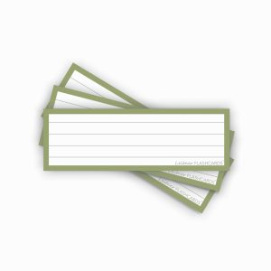 50 Flashcards Leitner Vocabulaire lignées cadre vert olive