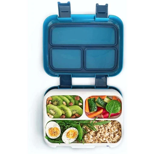 Lunch Box Compartimentée Bleue 1180ml – Image 2
