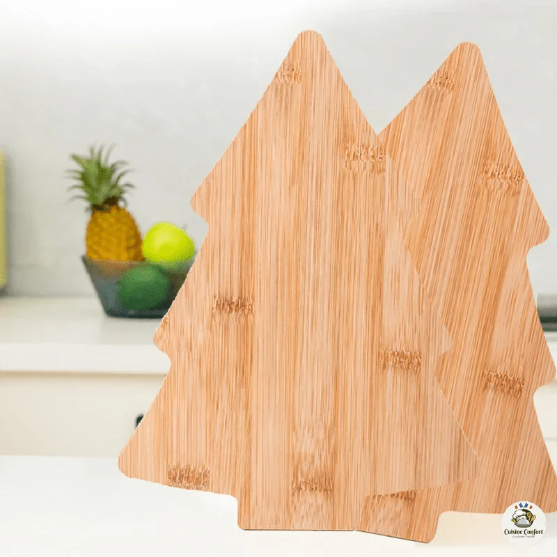 Planche à fromage en bambou en arbre de Noël – Image 6