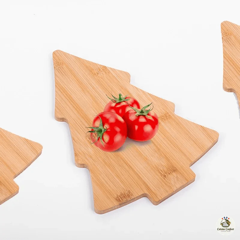 Planche à fromage en bambou en arbre de Noël – Image 3