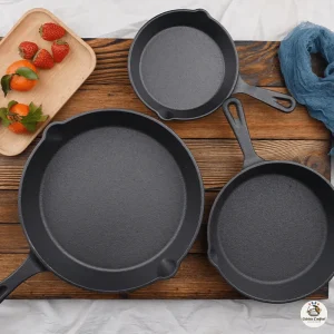 Poêle à Frire en Fonte Antiadhésif, Polyvalente Omelette
