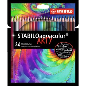 STABILO AQUACOLOR ARTY Crayons de couleur aquarellables x24
