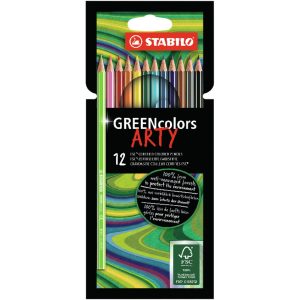 STABILO GREEN COLORS ARTY Crayons de couleur x12
