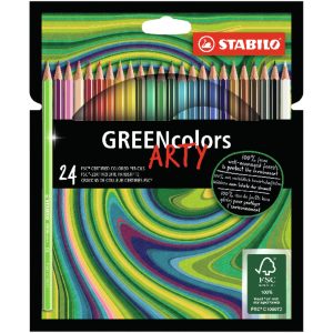 STABILO GREEN COLORS ARTY Crayons de couleur x24